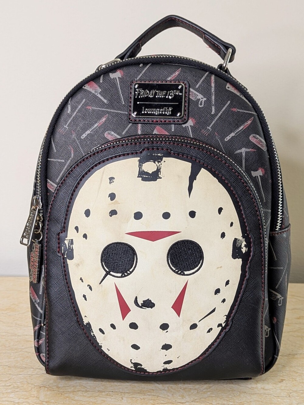 Loungefly Jason Friday The 13th Jason Mask Black Mini Backpack